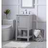 Elegant Decor 19 In. Single Bathroom Vanity Set In Grey VF27019GR